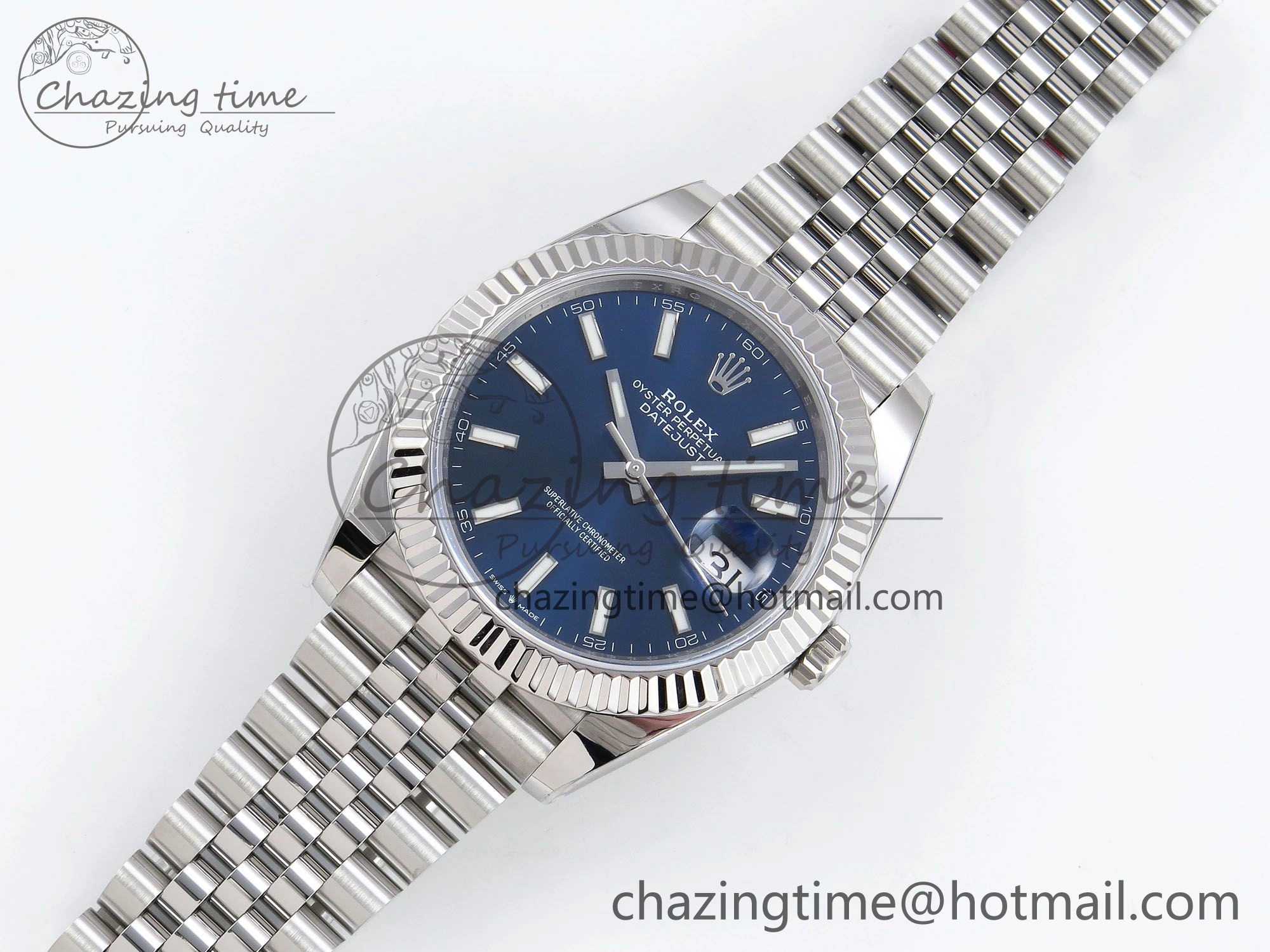 Datejust 41mm 126234 904L Steel HGF 1:1 Best Edition Blue Dial on SS Bracelet VR3235