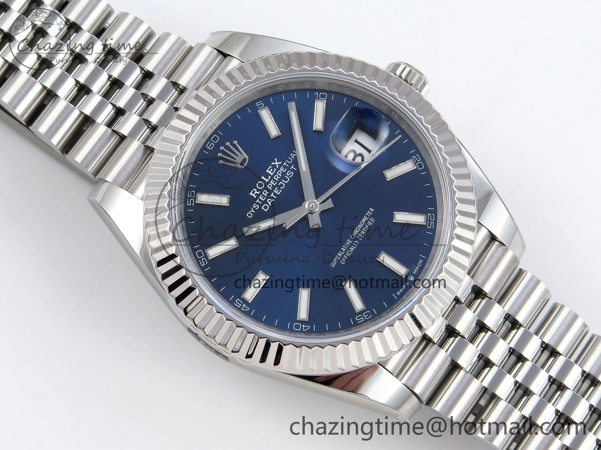 Datejust 41mm 126234 904L Steel HGF 1:1 Best Edition Blue Dial on SS Bracelet VR3235