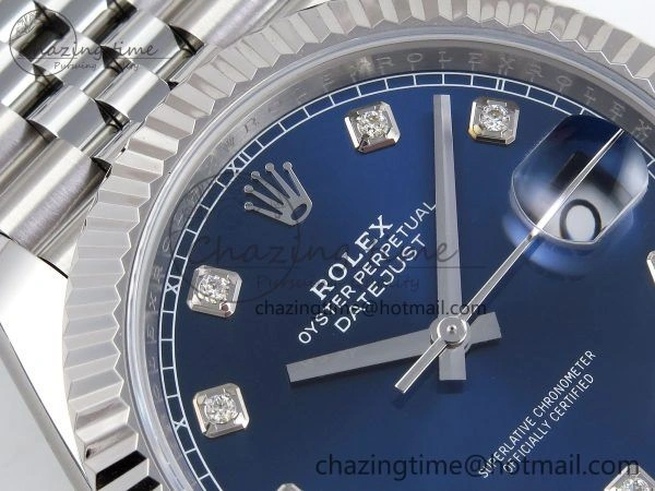 Datejust 41mm 126234 904L Steel HGF 1:1 Best Edition Blue Diamonds Dial on SS Bracelet VR3235