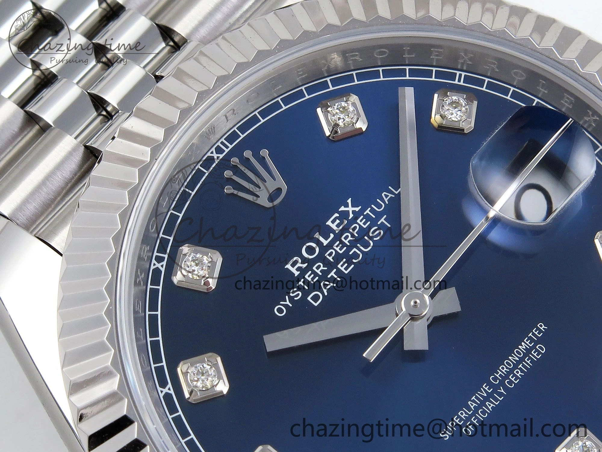 Datejust 41mm 126234 904L Steel HGF 1:1 Best Edition Blue Diamonds Dial on SS Bracelet VR3235