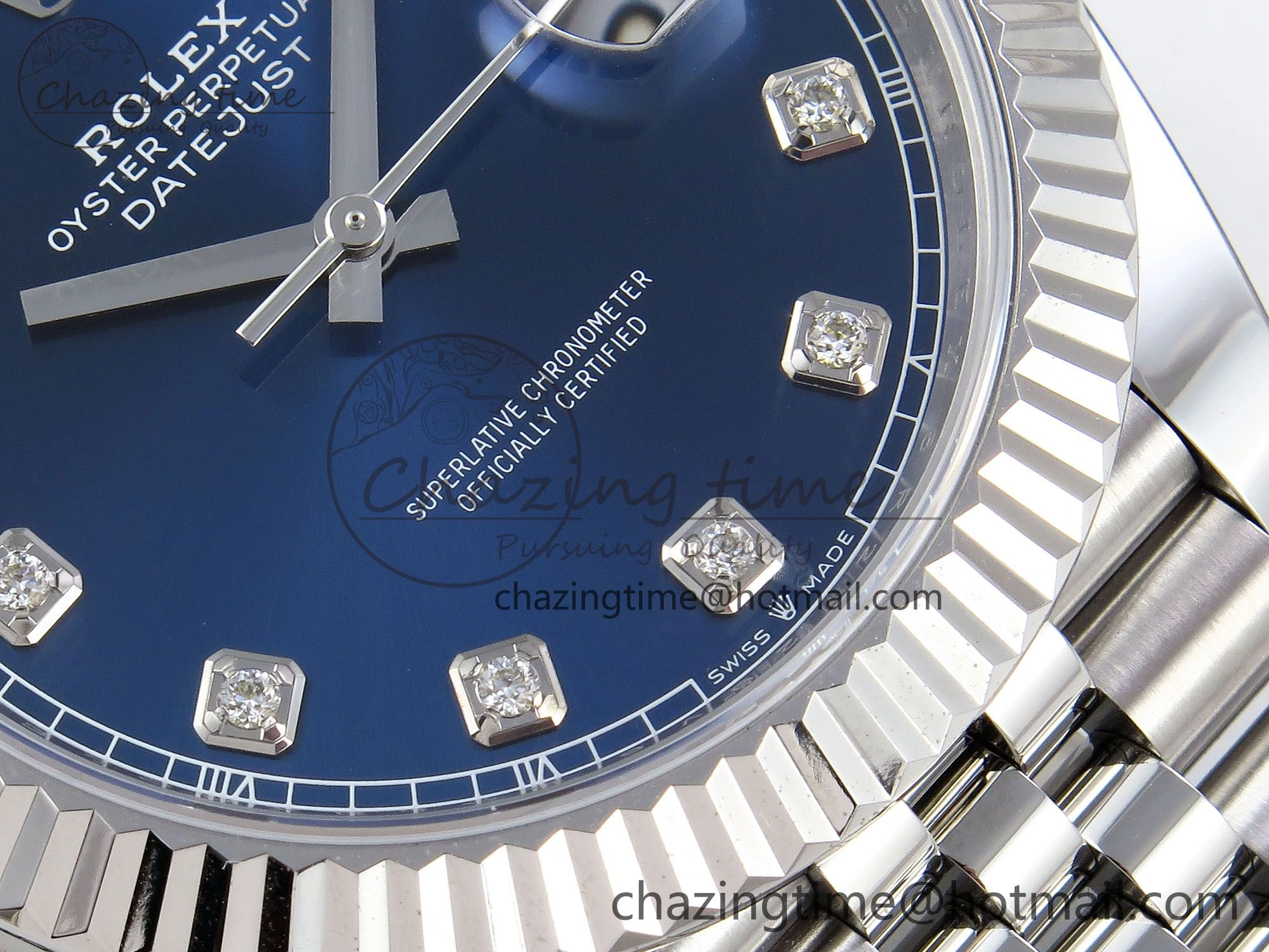 Datejust 41mm 126234 904L Steel HGF 1:1 Best Edition Blue Diamonds Dial on SS Bracelet VR3235