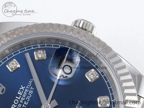 Datejust 41mm 126234 904L Steel HGF 1:1 Best Edition Blue Diamonds Dial on SS Bracelet VR3235
