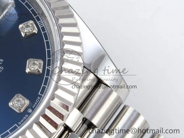 Datejust 41mm 126234 904L Steel HGF 1:1 Best Edition Blue Diamonds Dial on SS Bracelet VR3235
