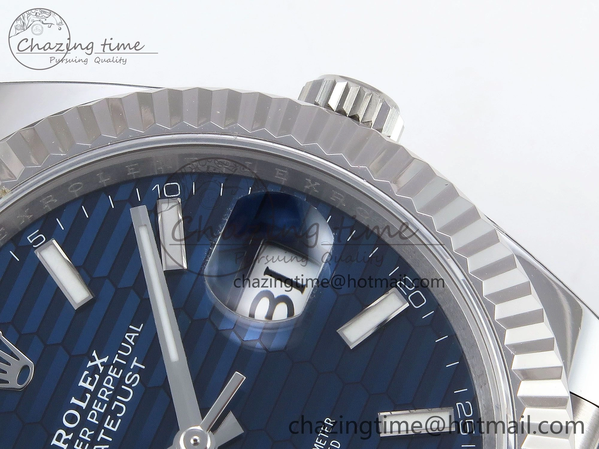 Datejust 41mm 126234 904L Steel HGF 1:1 Best Edition Blue Textured Dial on SS Bracelet VR3235