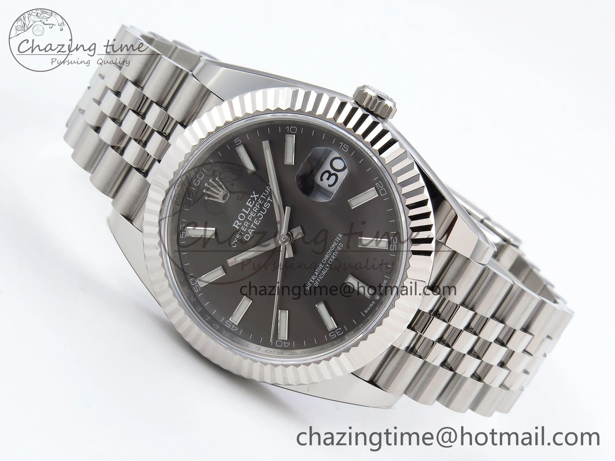 Datejust 41mm 126234 904L Steel HGF 1:1 Best Edition Gray Dial on SS Bracelet VR3235