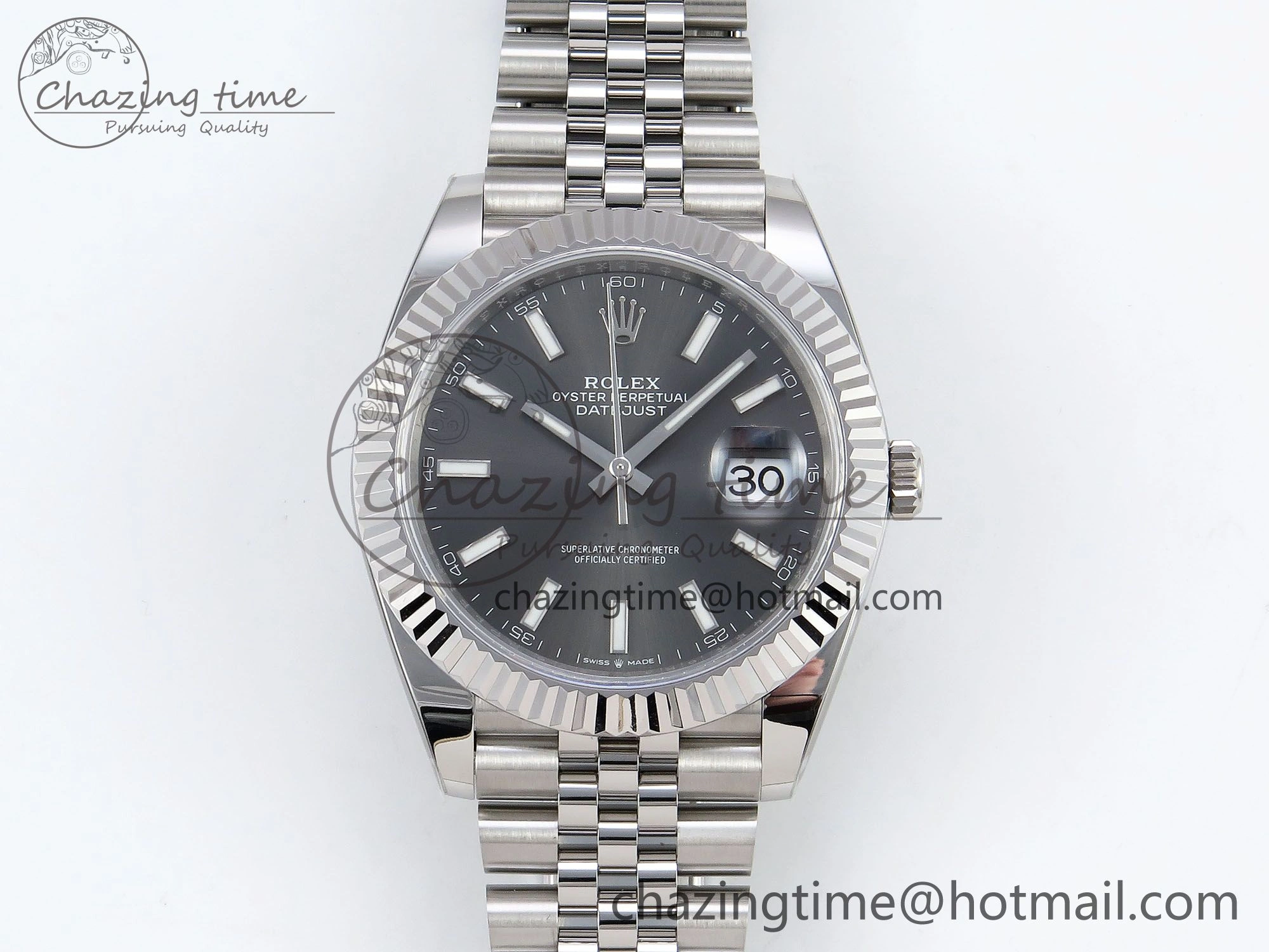 Datejust 41mm 126234 904L Steel HGF 1:1 Best Edition Gray Dial on SS Bracelet VR3235
