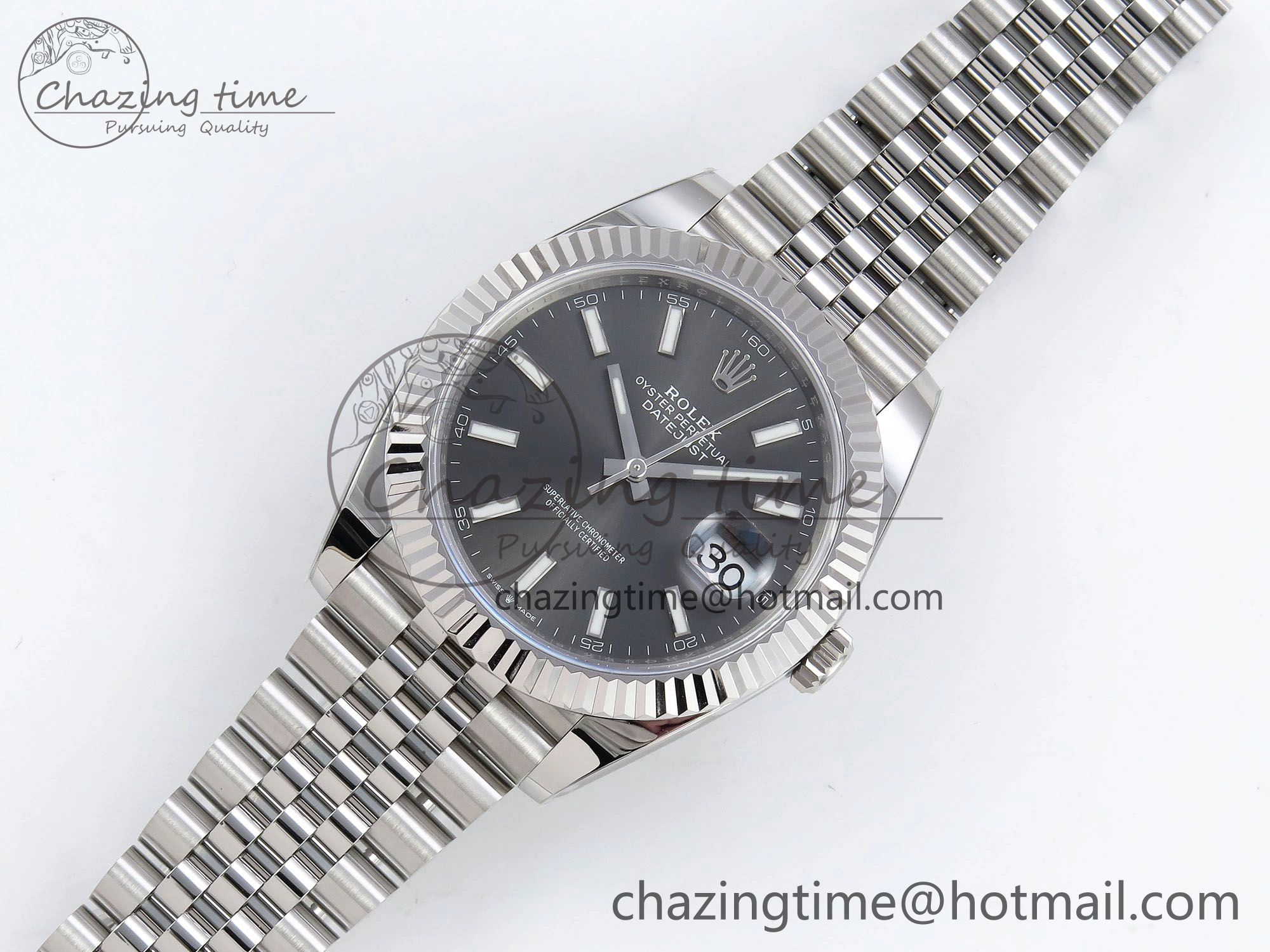 Datejust 41mm 126234 904L Steel HGF 1:1 Best Edition Gray Dial on SS Bracelet VR3235