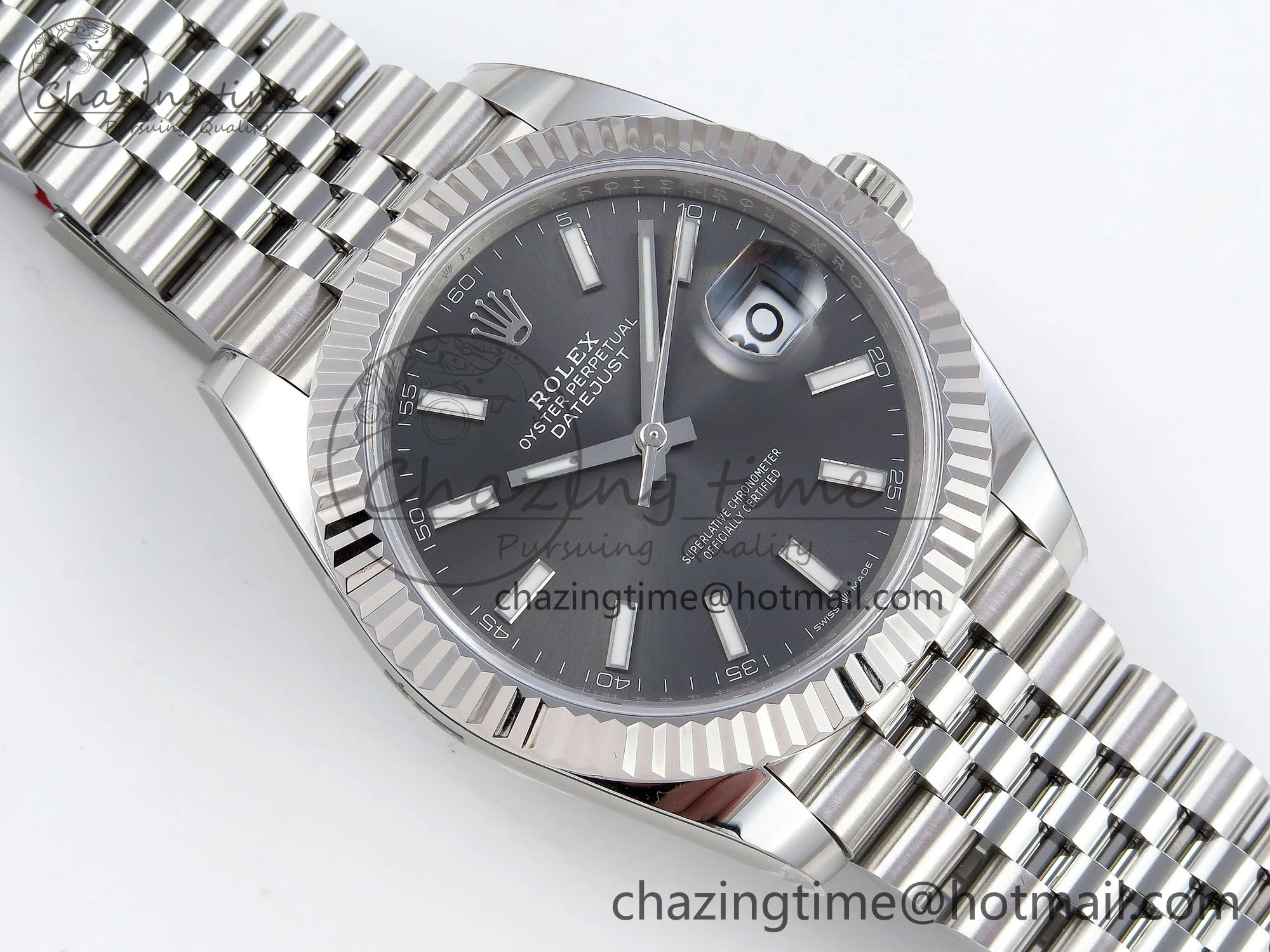 Datejust 41mm 126234 904L Steel HGF 1:1 Best Edition Gray Dial on SS Bracelet VR3235