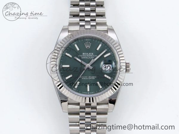 Datejust 41mm 126234 904L Steel HGF 1:1 Best Edition Green Dial on SS Bracelet VR3235