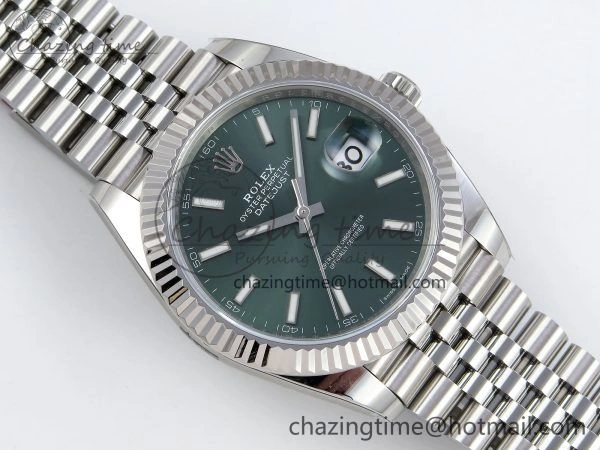 Datejust 41mm 126234 904L Steel HGF 1:1 Best Edition Green Dial on SS Bracelet VR3235