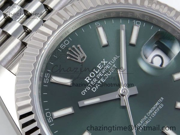Datejust 41mm 126234 904L Steel HGF 1:1 Best Edition Green Dial on SS Bracelet VR3235