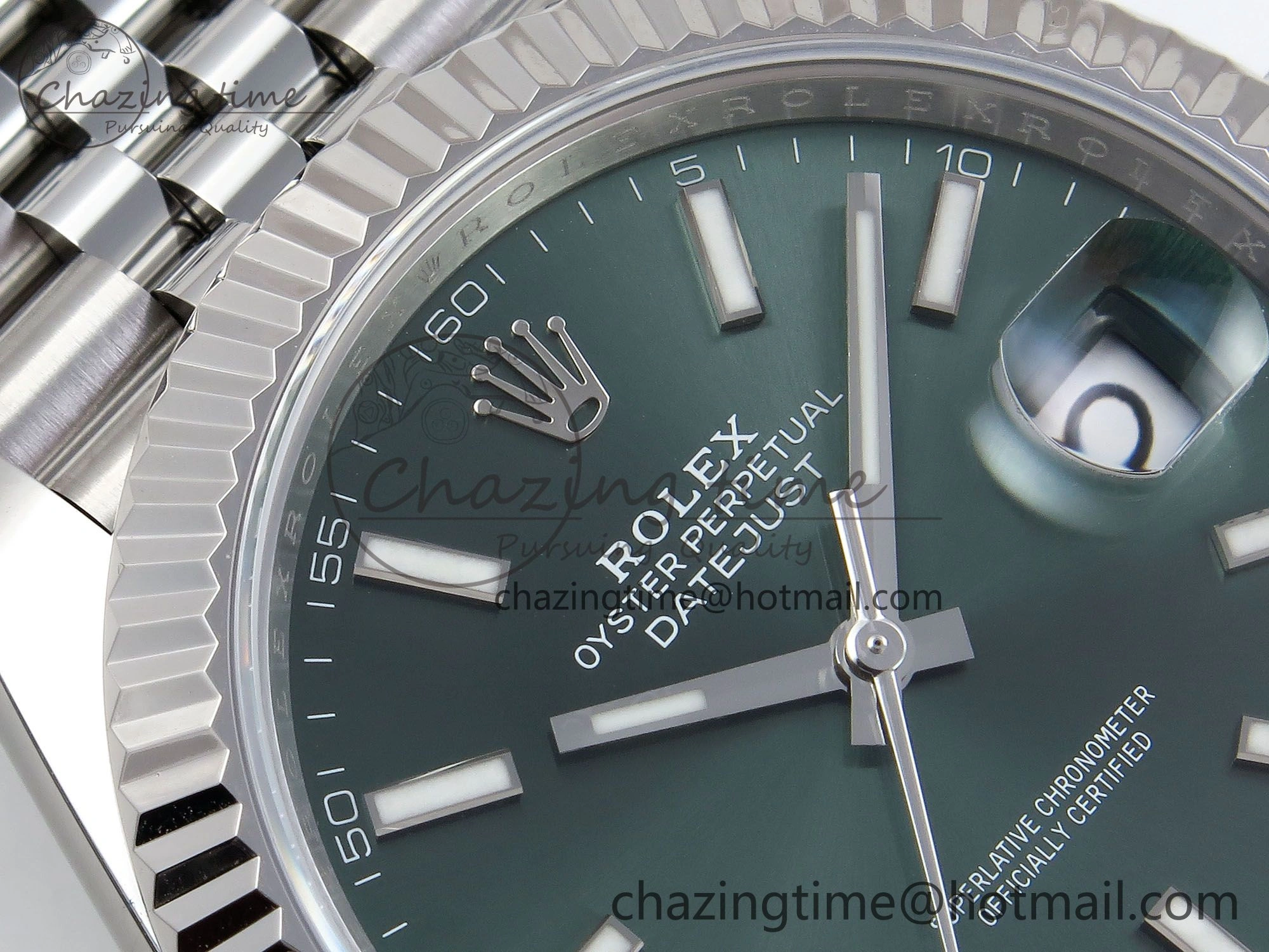 Datejust 41mm 126234 904L Steel HGF 1:1 Best Edition Green Dial on SS Bracelet VR3235