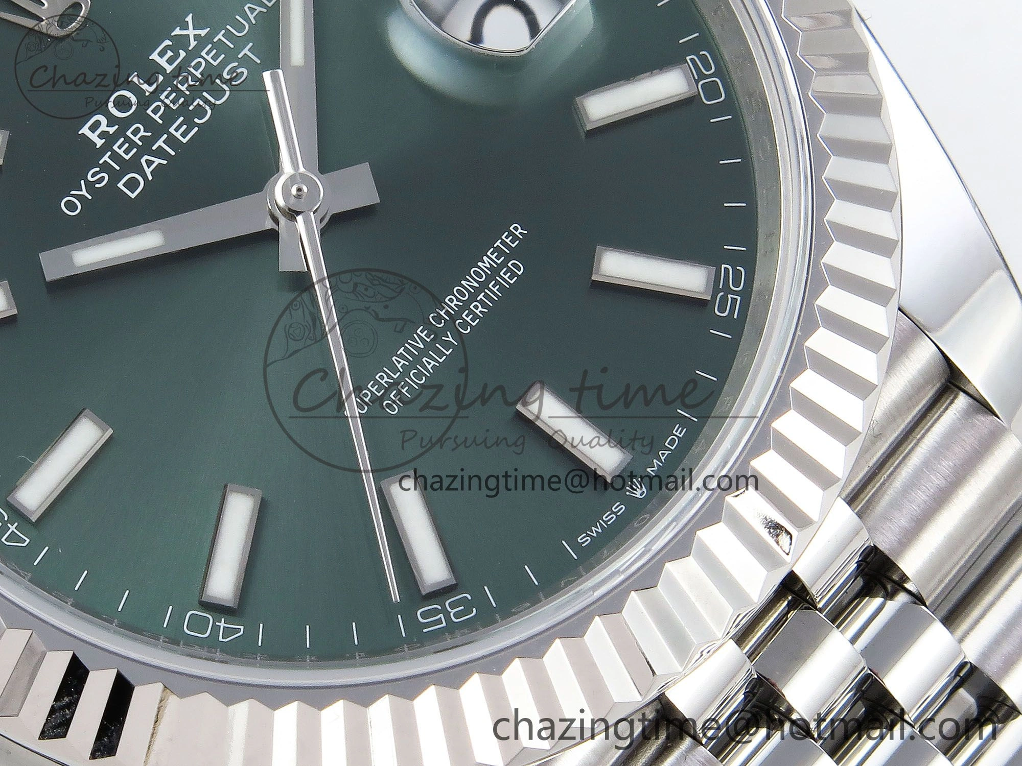 Datejust 41mm 126234 904L Steel HGF 1:1 Best Edition Green Dial on SS Bracelet VR3235