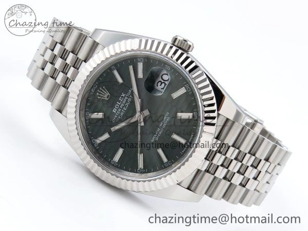 Datejust 41mm 126234 904L Steel HGF 1:1 Best Edition Green Textured Dial on SS Bracelet VR3235