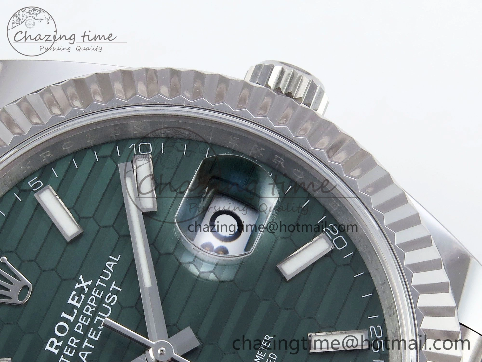 Datejust 41mm 126234 904L Steel HGF 1:1 Best Edition Green Textured Dial on SS Bracelet VR3235