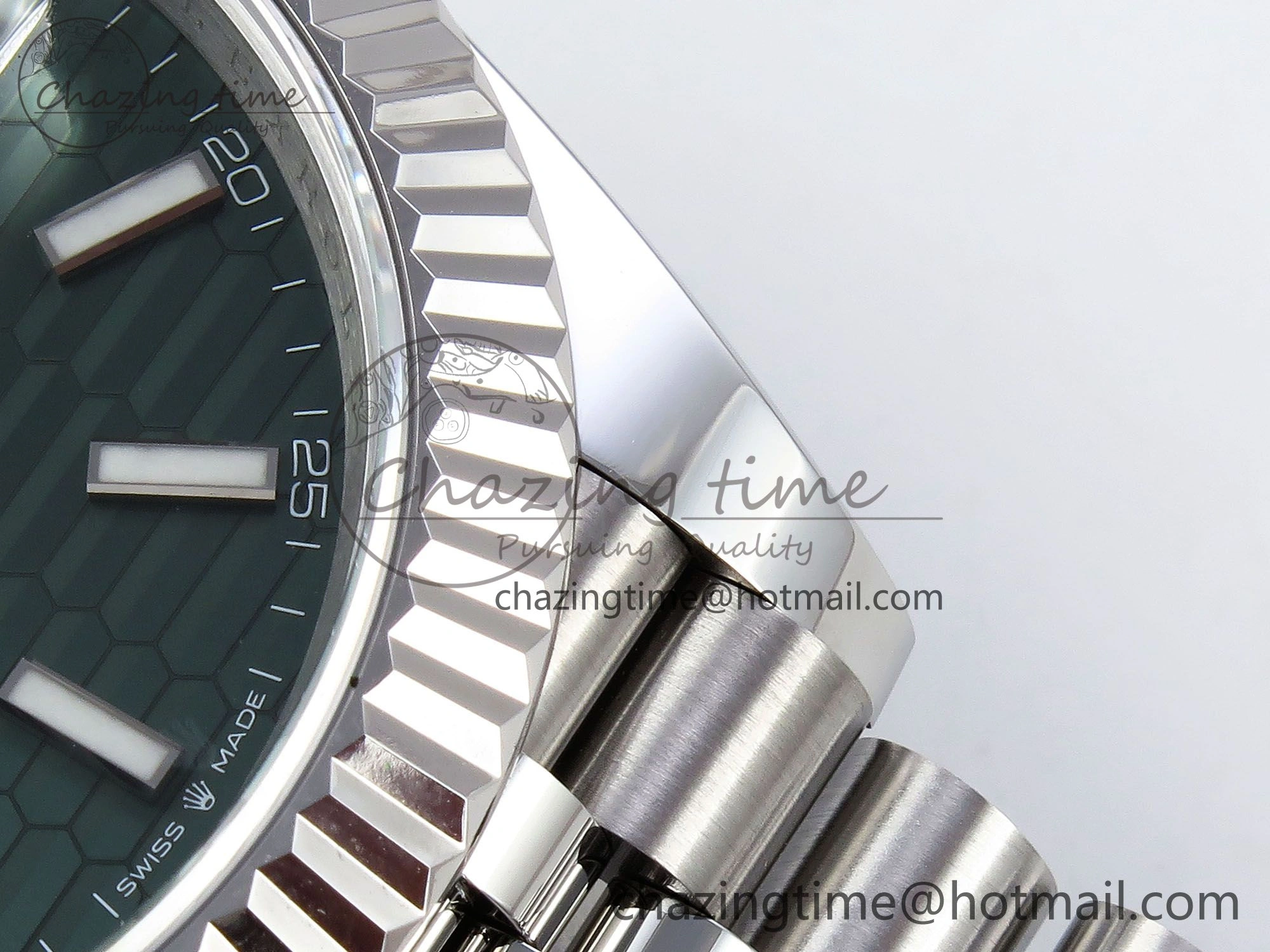 Datejust 41mm 126234 904L Steel HGF 1:1 Best Edition Green Textured Dial on SS Bracelet VR3235