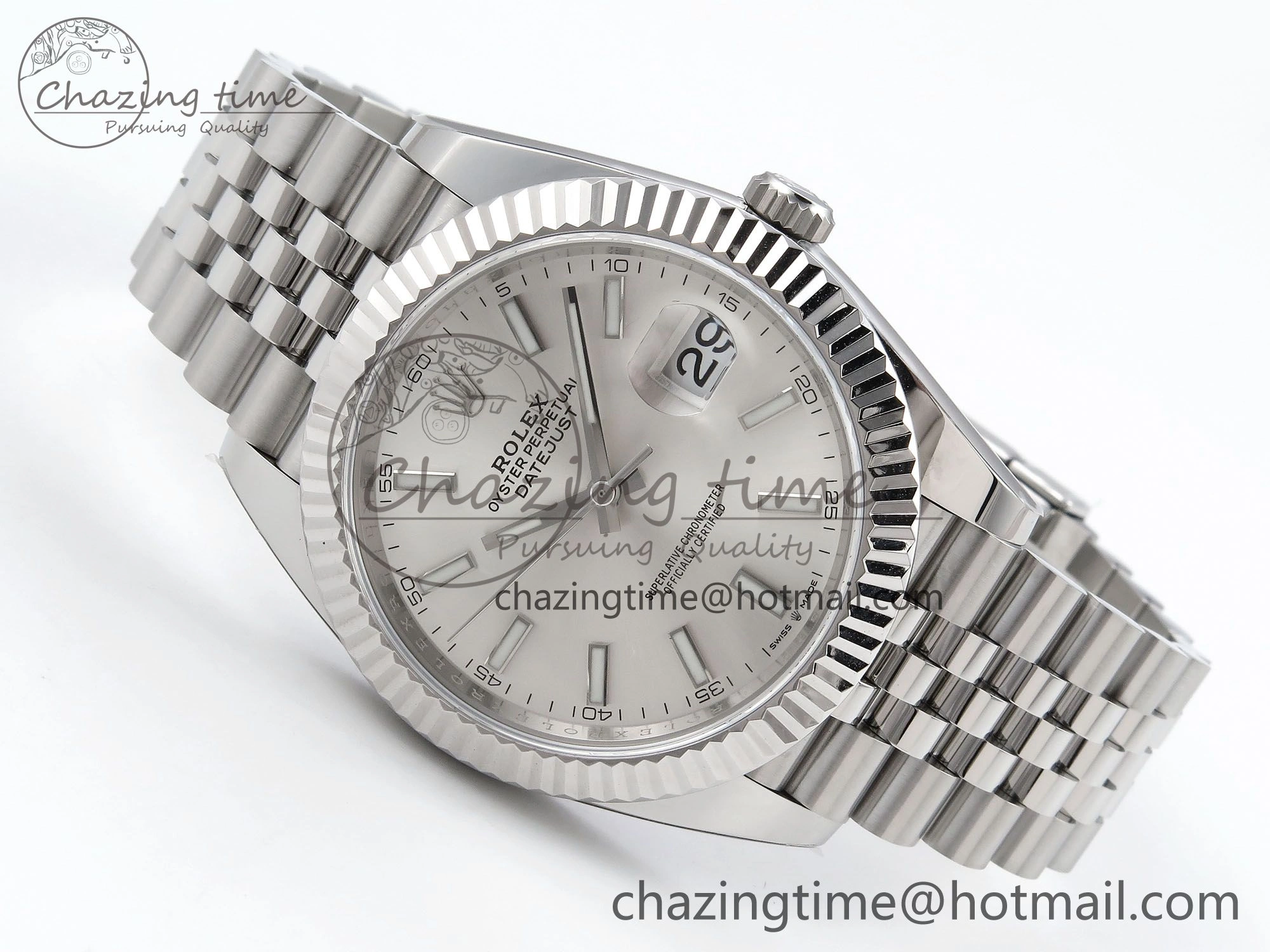 Datejust 41mm 126234 904L Steel HGF 1:1 Best Edition Silver Dial on SS Bracelet VR3235