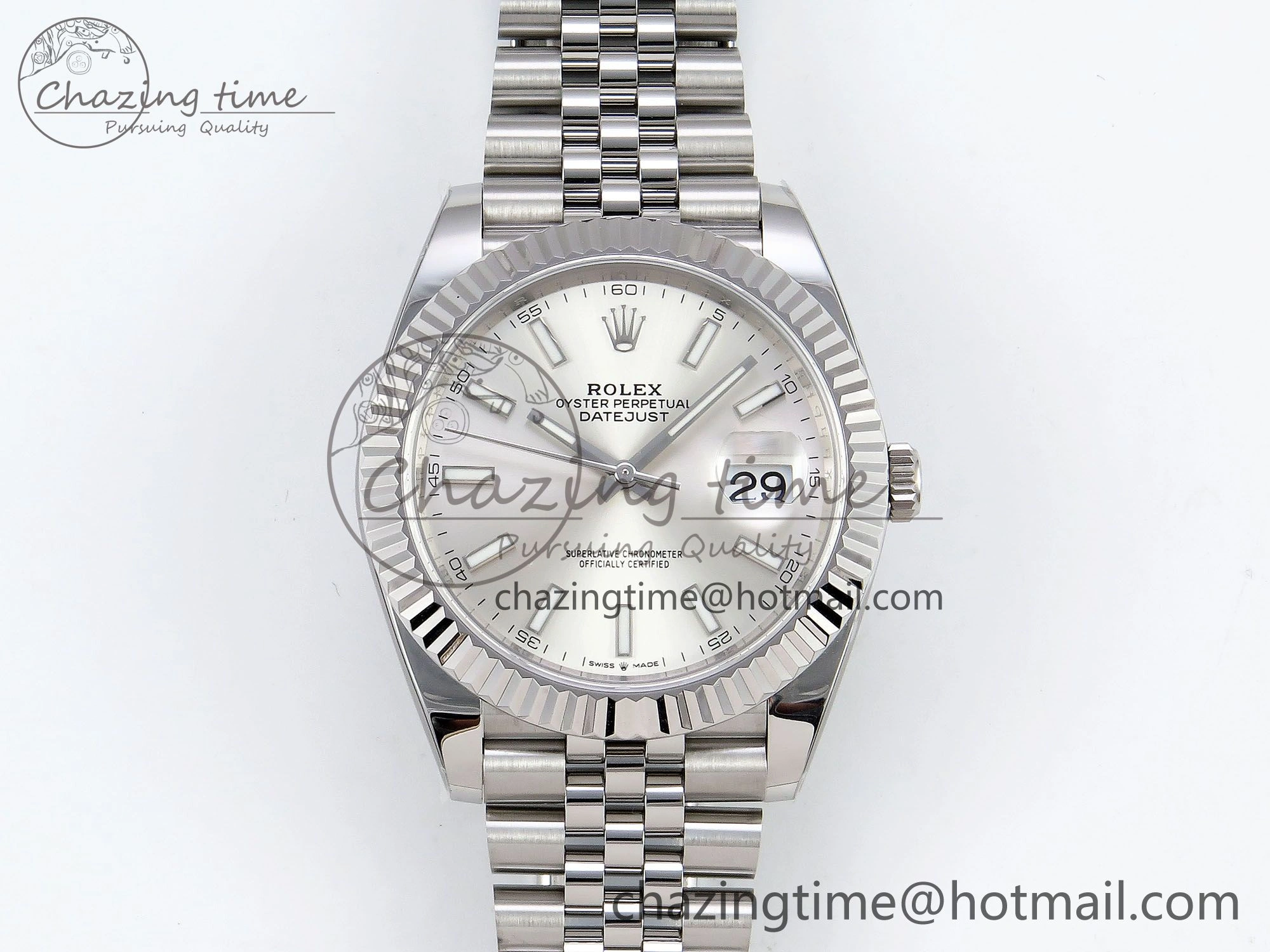 Datejust 41mm 126234 904L Steel HGF 1:1 Best Edition Silver Dial on SS Bracelet VR3235
