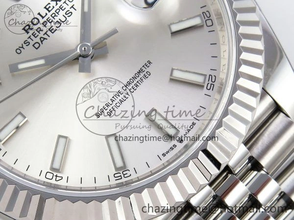 Datejust 41mm 126234 904L Steel HGF 1:1 Best Edition Silver Dial on SS Bracelet VR3235