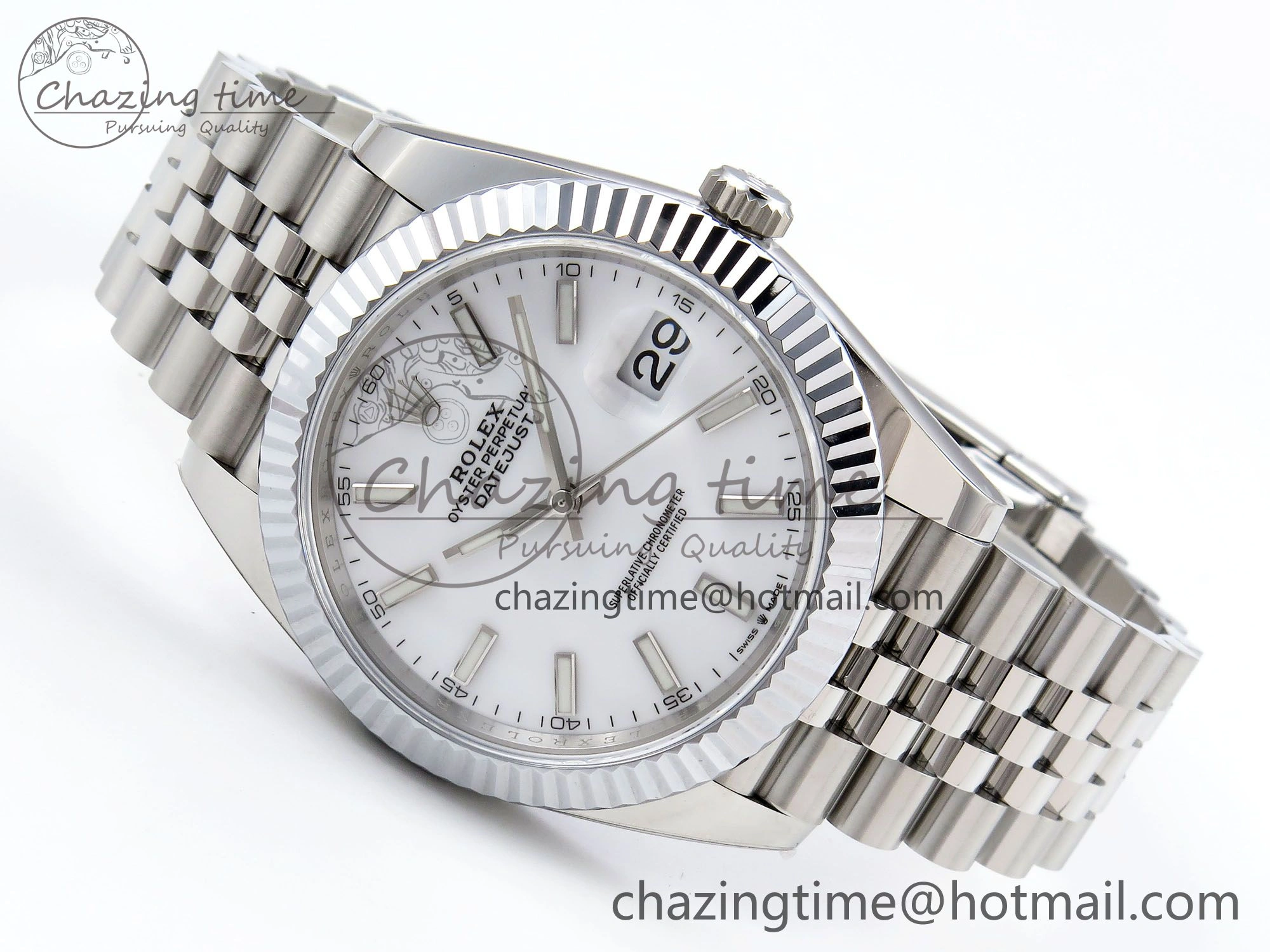 Datejust 41mm 126234 904L Steel HGF 1:1 Best Edition White Dial on SS Bracelet VR3235