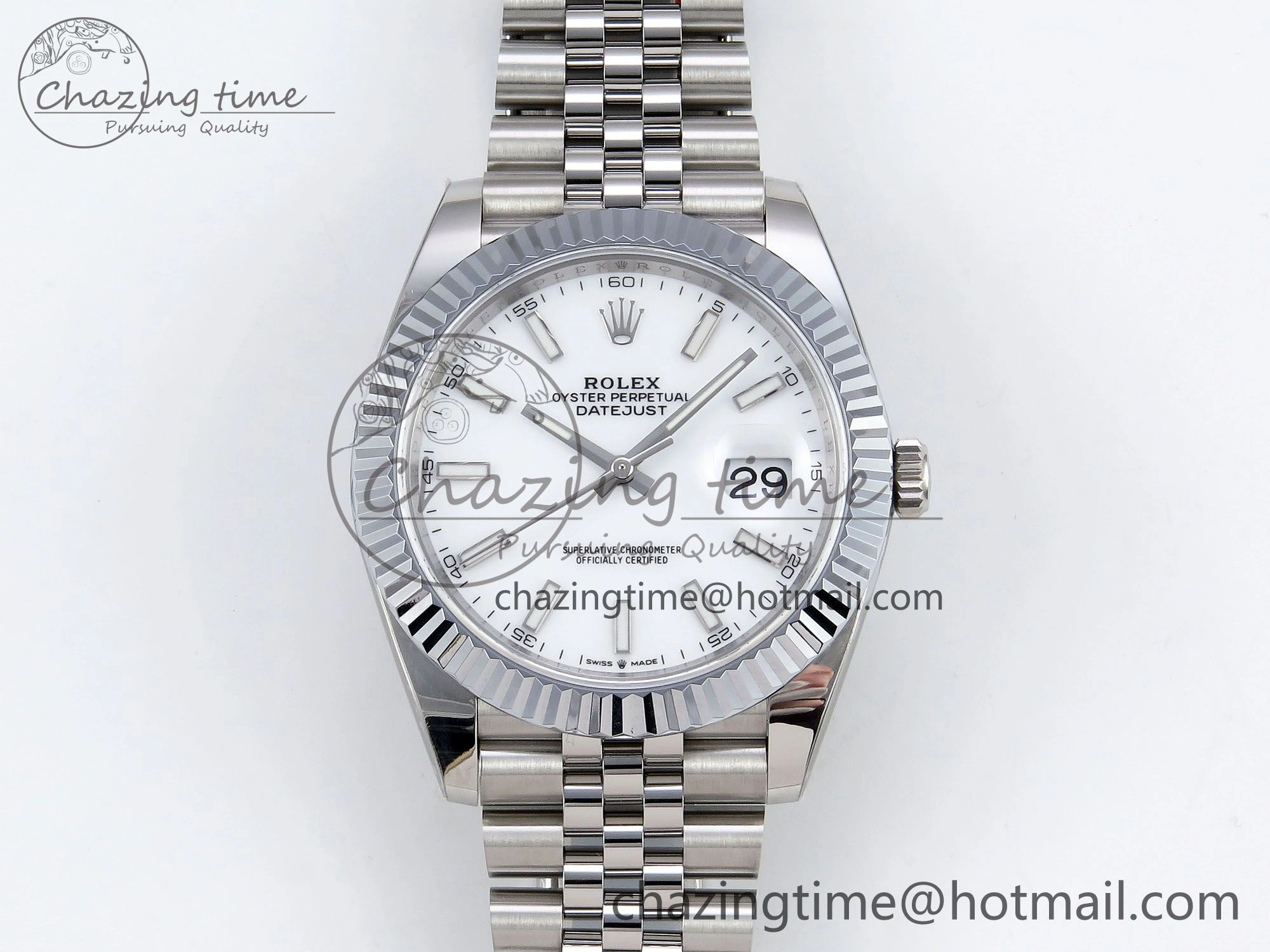 Datejust 41mm 126234 904L Steel HGF 1:1 Best Edition White Dial on SS Bracelet VR3235