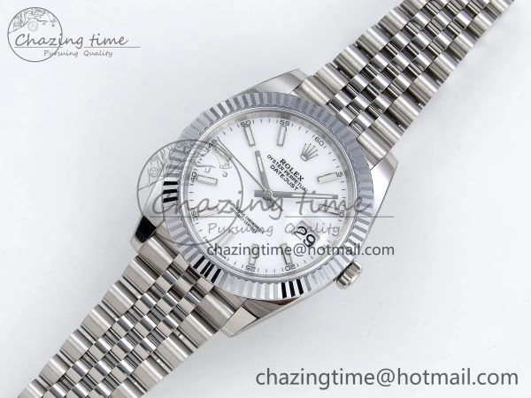 Datejust 41mm 126234 904L Steel HGF 1:1 Best Edition White Dial on SS Bracelet VR3235