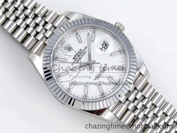 Datejust 41mm 126234 904L Steel HGF 1:1 Best Edition White Dial on SS Bracelet VR3235