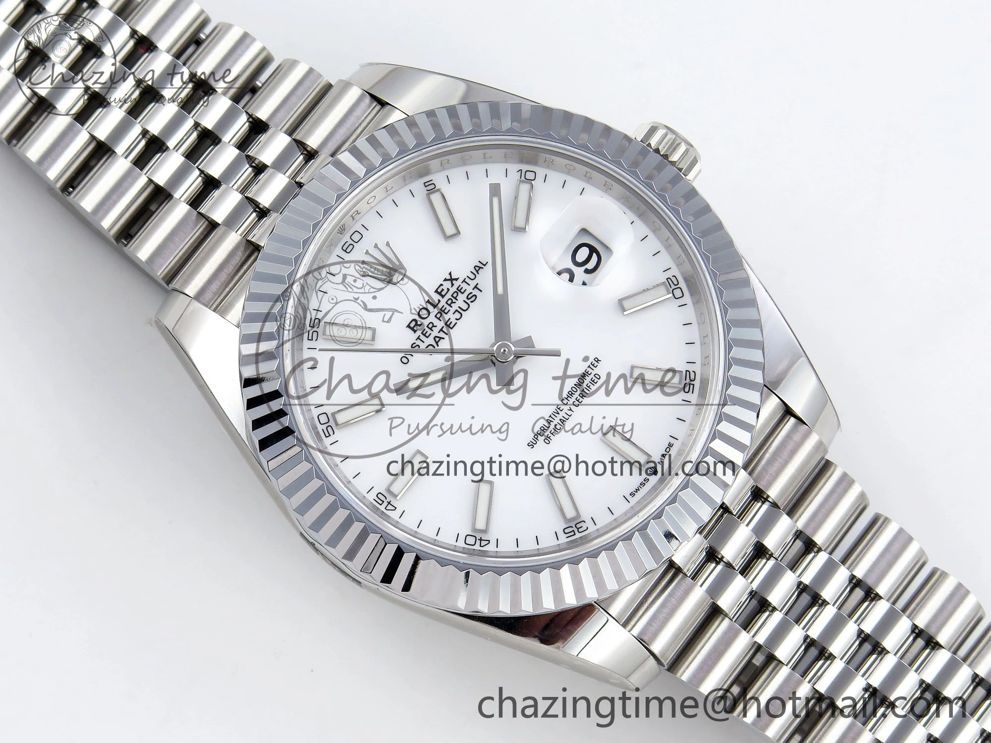 Datejust 41mm 126234 904L Steel HGF 1:1 Best Edition White Dial on SS Bracelet VR3235