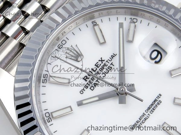 Datejust 41mm 126234 904L Steel HGF 1:1 Best Edition White Dial on SS Bracelet VR3235