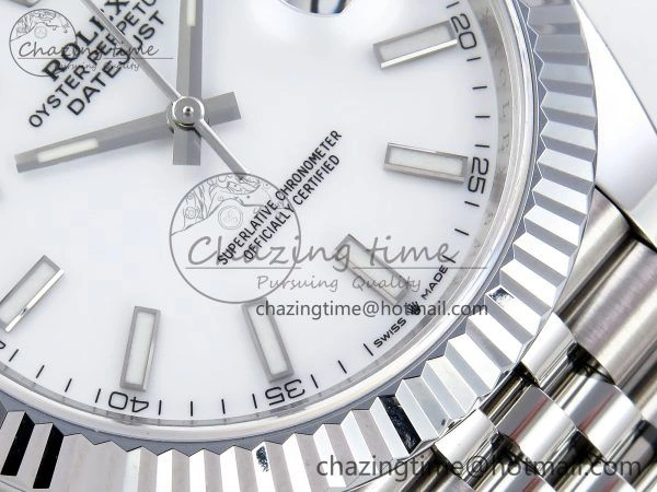 Datejust 41mm 126234 904L Steel HGF 1:1 Best Edition White Dial on SS Bracelet VR3235