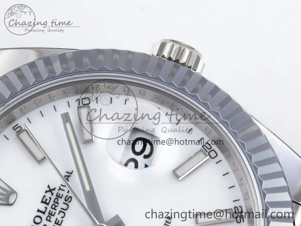 Datejust 41mm 126234 904L Steel HGF 1:1 Best Edition White Dial on SS Bracelet VR3235
