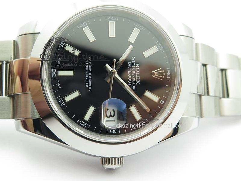 Datejust II 116300 Bp-Maker Best Edition Black Dial Stick Markers On SS Bracelet 41MM A2836
