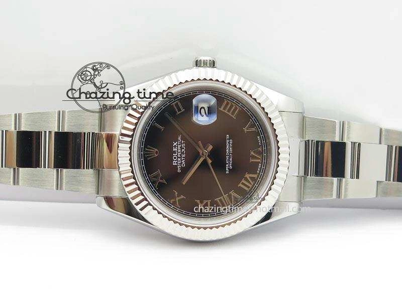 Datejust II 116334 SS 41mm Black Roman Dial On SS Bracelet A3136