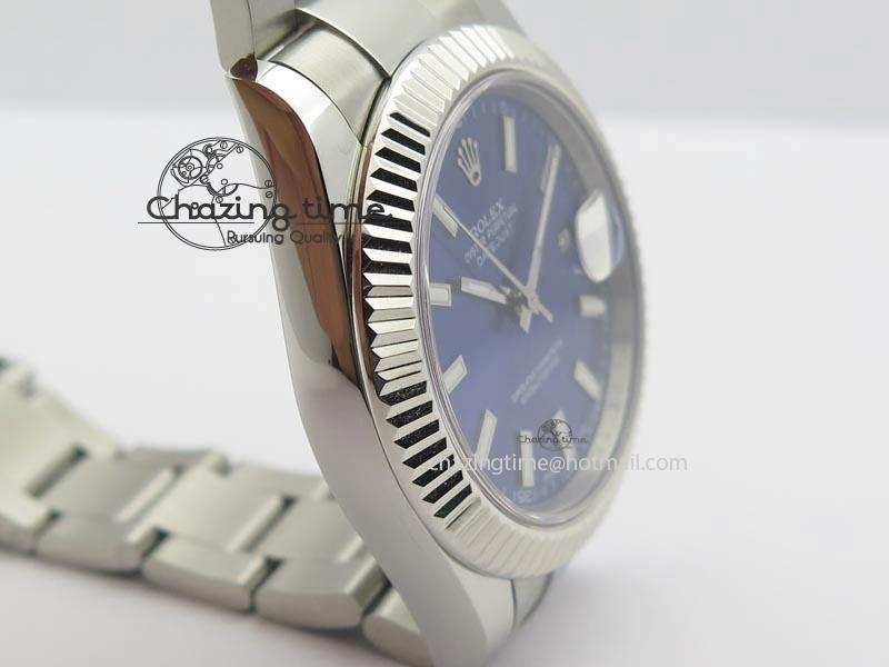 Datejust II 116334 SS 41mm Blue Dial Sticks Markers On SS Bracelet A3136