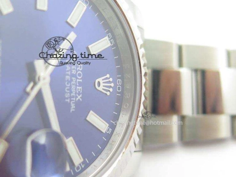 Datejust II 116334 SS 41mm Blue Dial Sticks Markers On SS Bracelet A3136