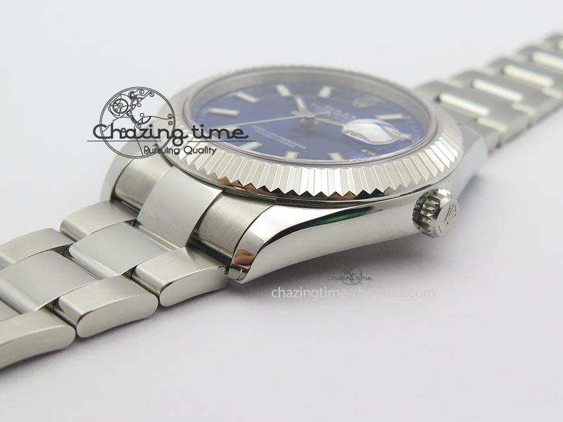 Datejust II 116334 SS 41mm Blue Dial Sticks Markers On SS Bracelet A3136
