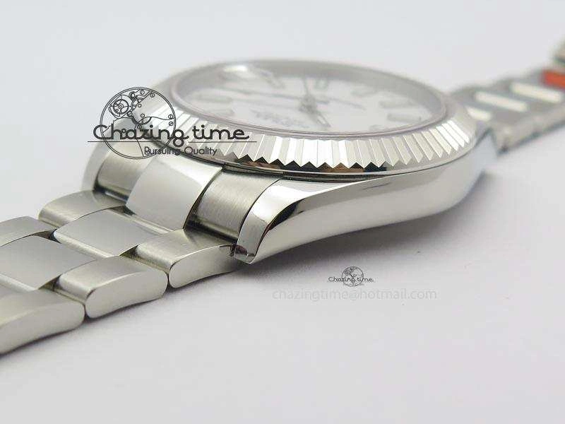 Datejust II 116334 SS 41mm White Dial Sticks Markers On SS Bracelet A3136