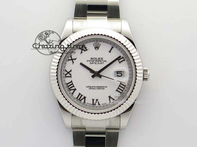 Datejust II 116334 SS 41mm White Roman Dial On SS Bracelet A3136
