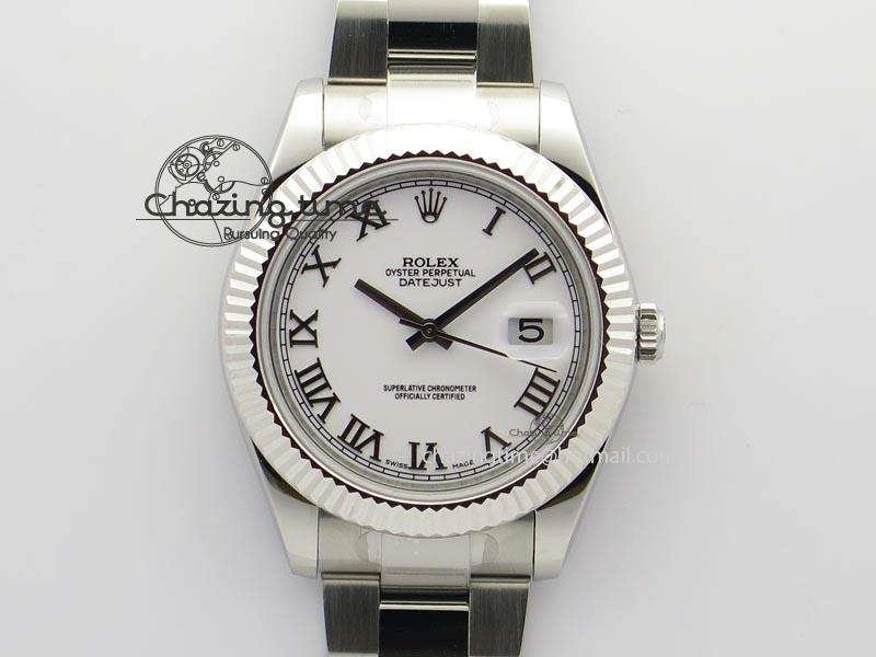 Datejust II 116334 SS 41mm White Roman Dial On SS Bracelet A3136