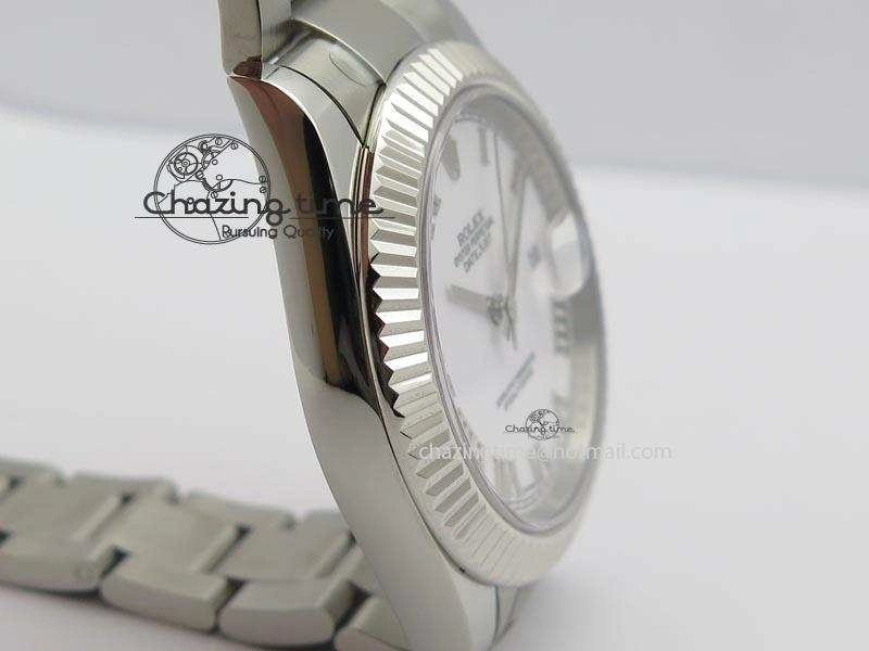 Datejust II 116334 SS 41mm White Roman Dial On SS Bracelet A3136
