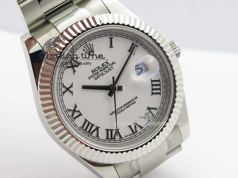Datejust II 116334 SS 41mm White Roman Dial On SS Bracelet A3136