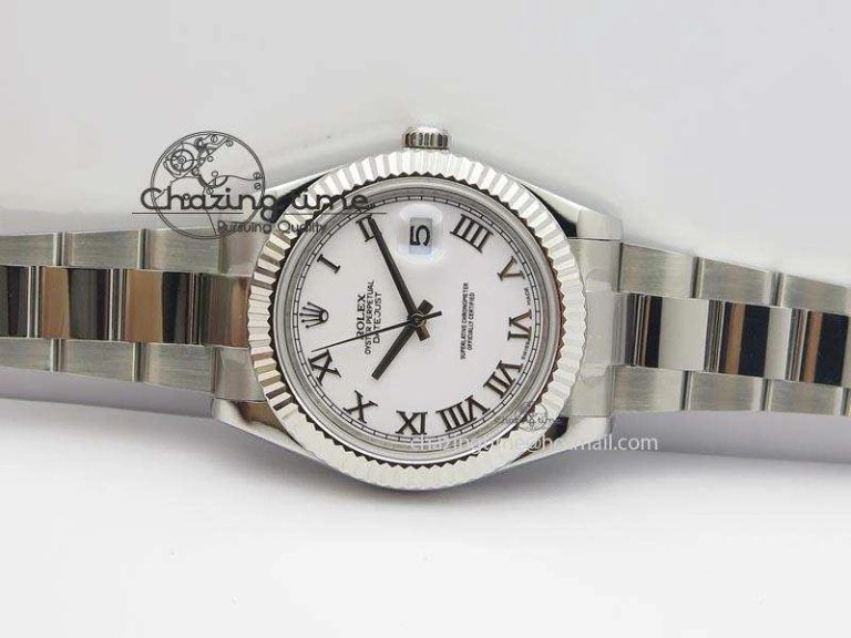 Datejust II 116334 SS 41mm White Roman Dial On SS Bracelet A3136