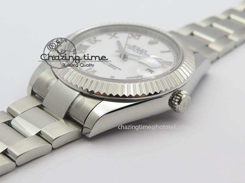 Datejust II 116334 SS 41mm White Roman Dial On SS Bracelet A3136