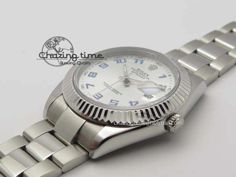 Datejust II Silver Dial Blue Numeral On SS Bracelet 41MM A2836