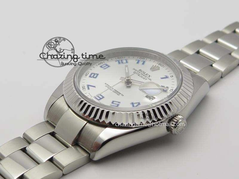 Datejust II Silver Dial Blue Numeral On SS Bracelet 41MM A2836