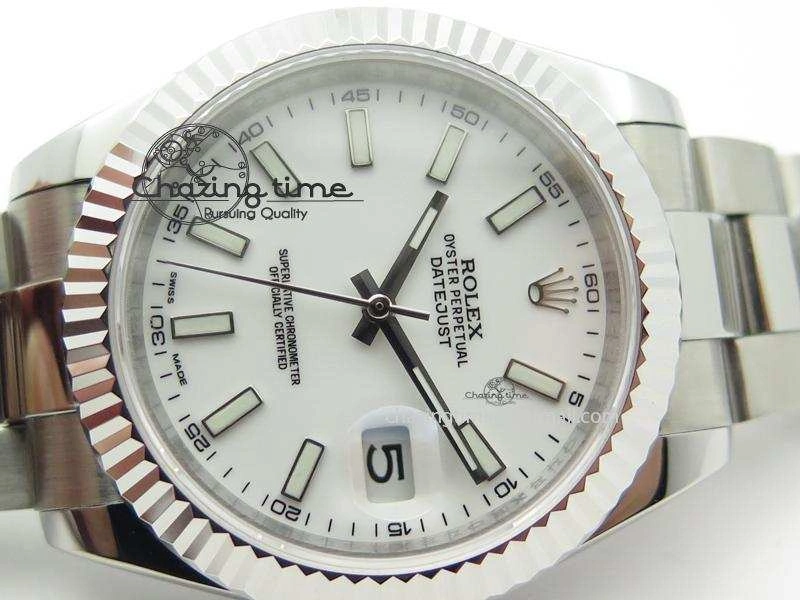 Datejust II White Dial On SS Bracelet 40MM A2836