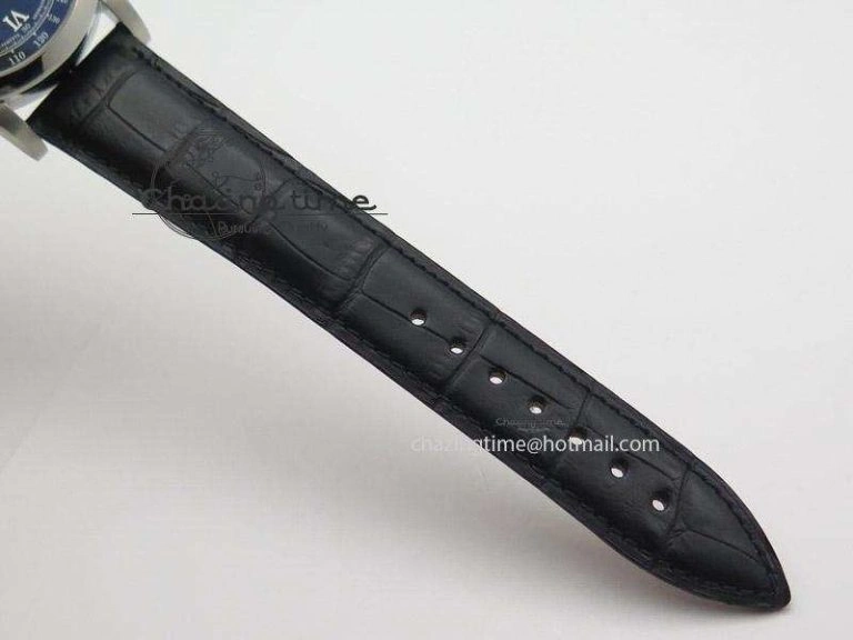 Datograph Flyback SS Black Dial On Black Leather Strap