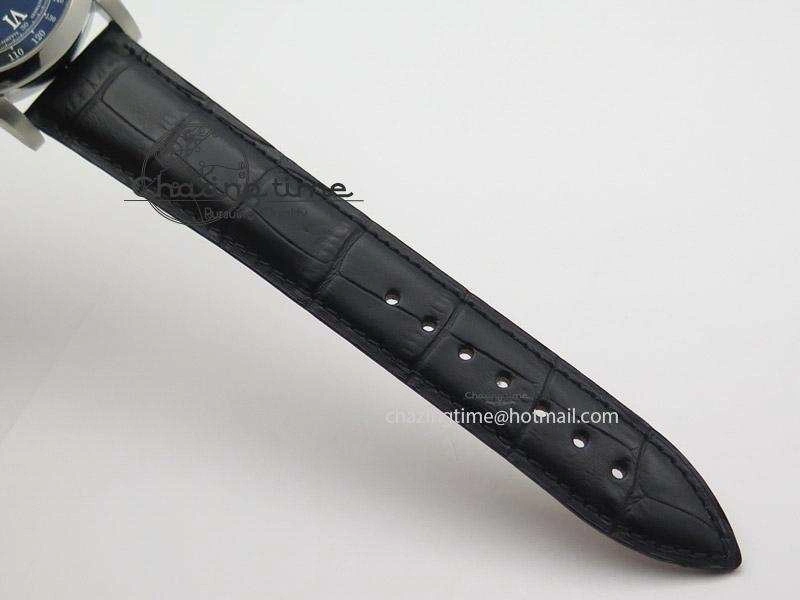 Datograph Flyback SS Black Dial On Black Leather Strap