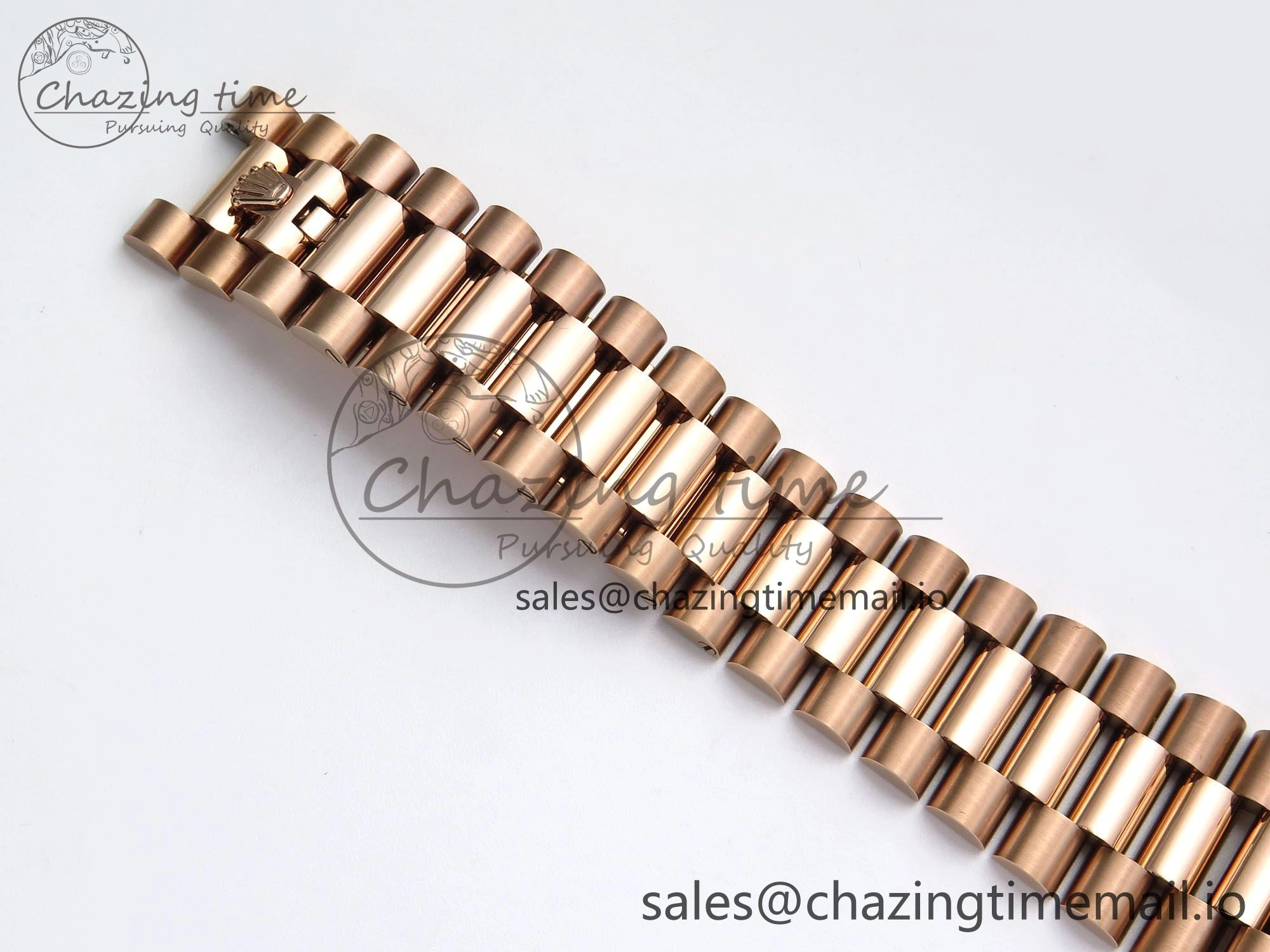 Day Date 128235 36mm RG KF 1:1 Best Edition Brown Roman Dial On President Bracelet A2836 (Gain Weight)