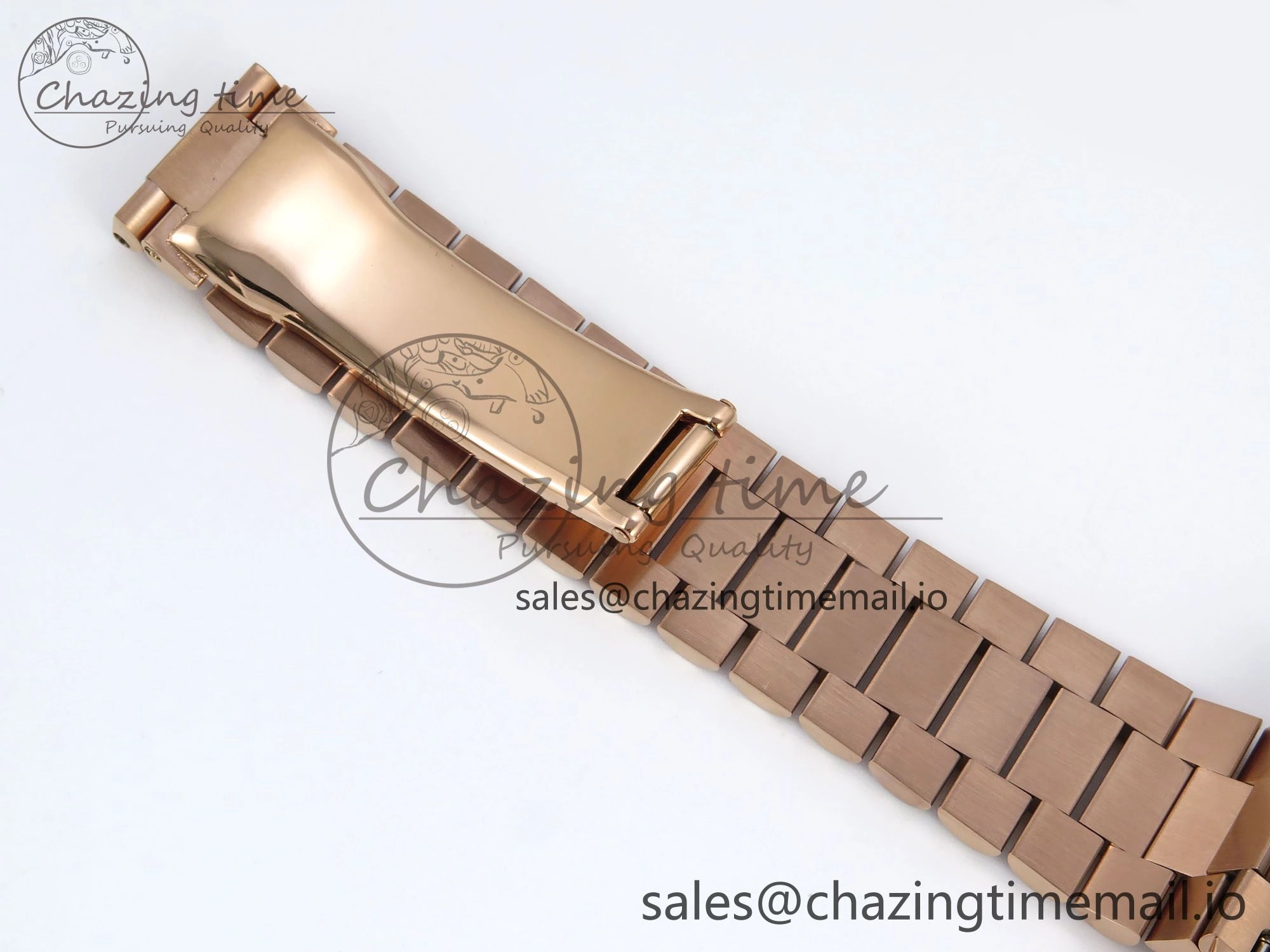 Day Date 128235 36mm RG KF 1:1 Best Edition Brown Roman Dial On President Bracelet A2836 (Gain Weight)
